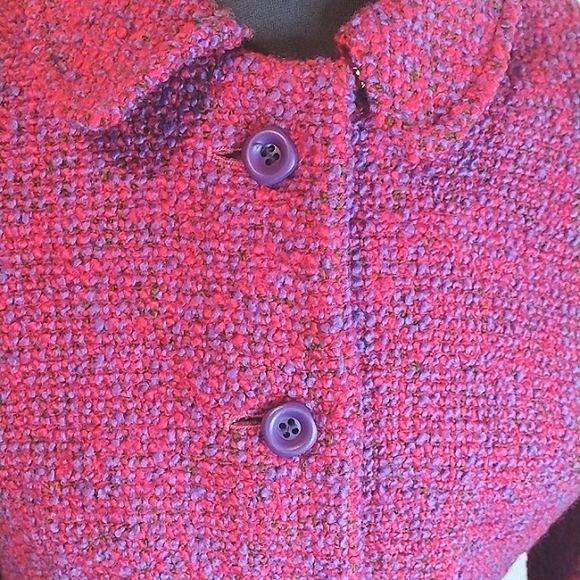 VTG Colette Modes Wool Confetti Boucle Blazer Size 12 - Picture 2 of 8